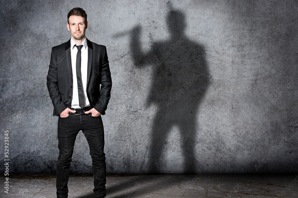 Naklejka premium Sneaky Businessman