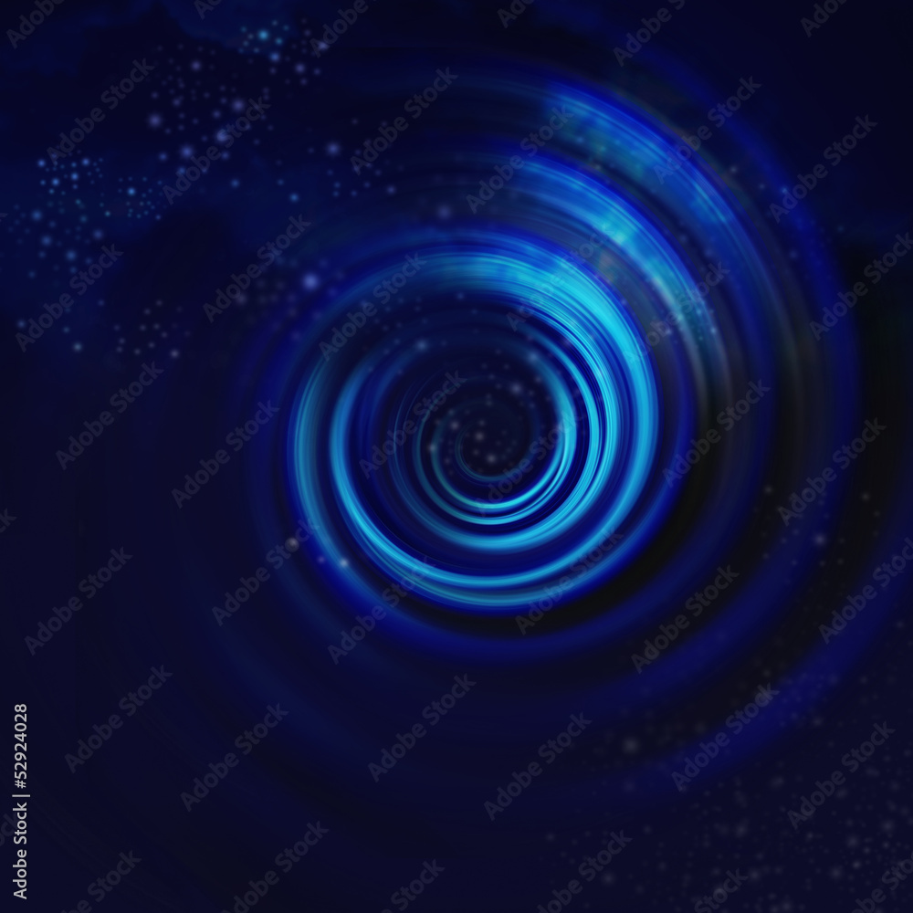 Blue Spiral Vortex - obrazy, fototapety, plakaty 