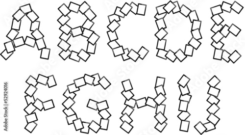 Black Business Tablet Alphabet Letters A-J