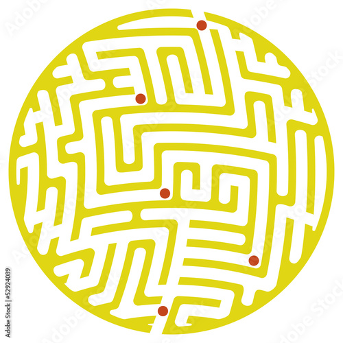 Round maze (Yellow)