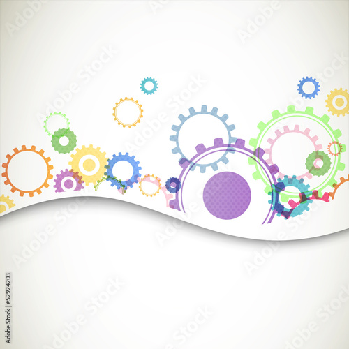 Vector Illustration of Abstract Cog Wheels