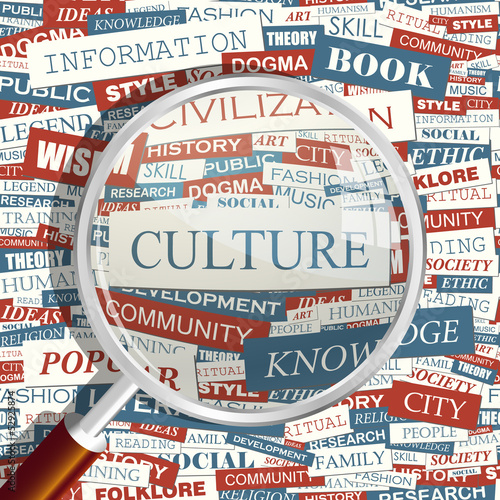 CULTURE. Word cloud concept illustration.  