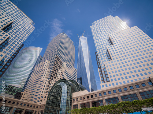 Φωτογραφία New York Freedom tower wide angle shot