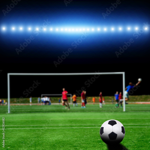 soccer gamers on the stadium