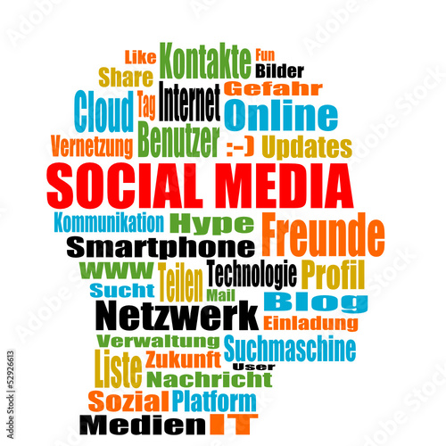 kopf schlagwoerter social media I