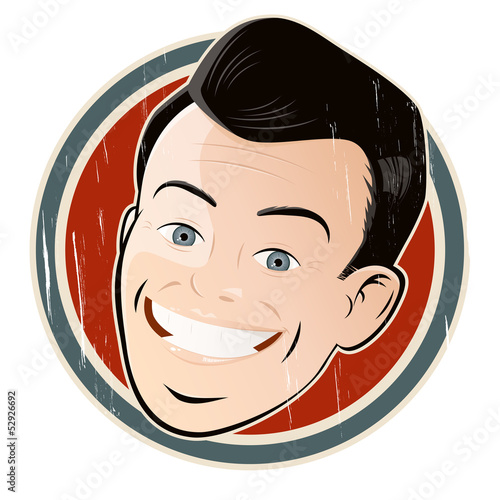retro cartoon mann