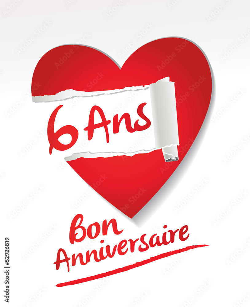 Vecteur Stock 6 Ans Bon Anniversaire Adobe Stock Vecteur Stock 6 Ans Bon Anniversaire Adobe Stock