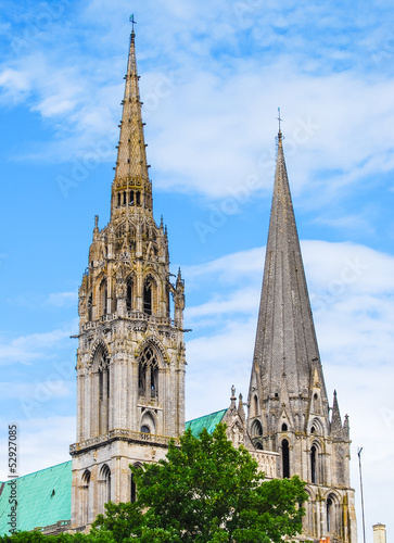 Bell towers of Chatres cathedral, France