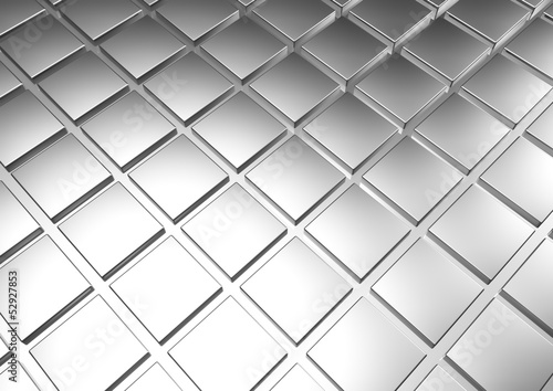 Silver background.