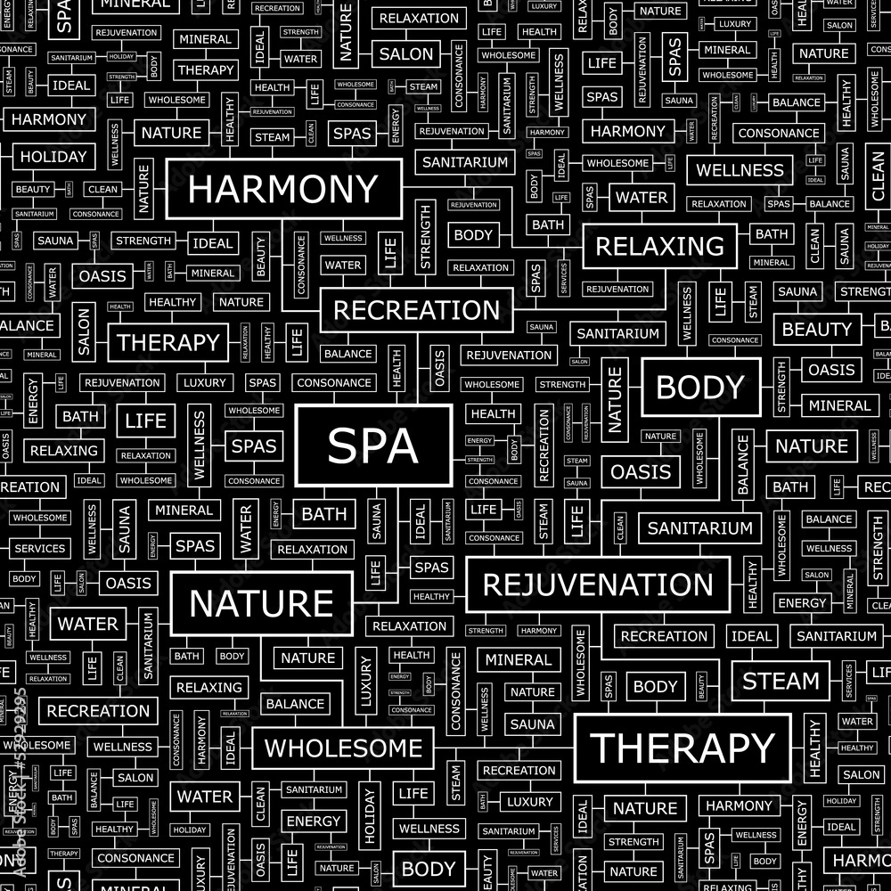 SPA. Word cloud concept illustration. SPA. Word cloud concept illustration.