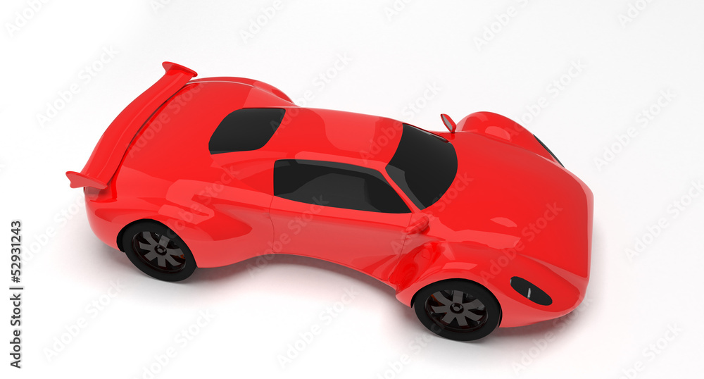 Red race car isolated. Own design. Red race car isolated. Own design.