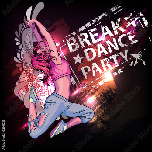 Breake dance party poster