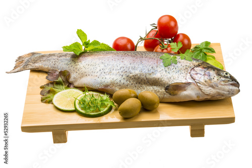 Fresh raw rainbow trout