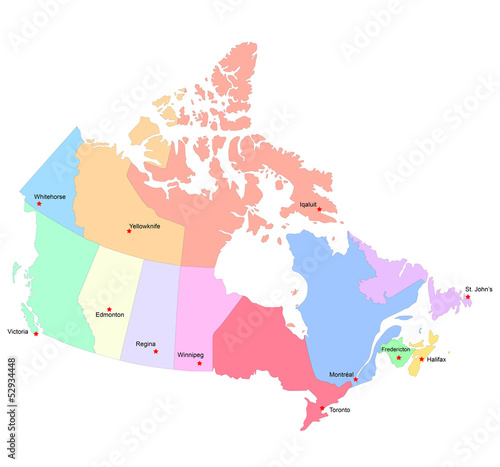 Carte du Canada