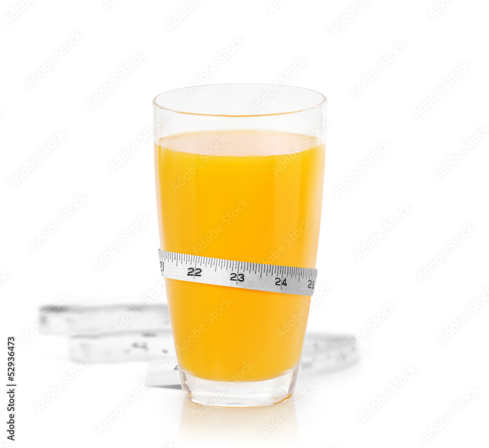 Orange juice and slices Orange juice and slices