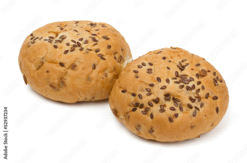 Bread buns isolated on white background Bread buns isolated on white background