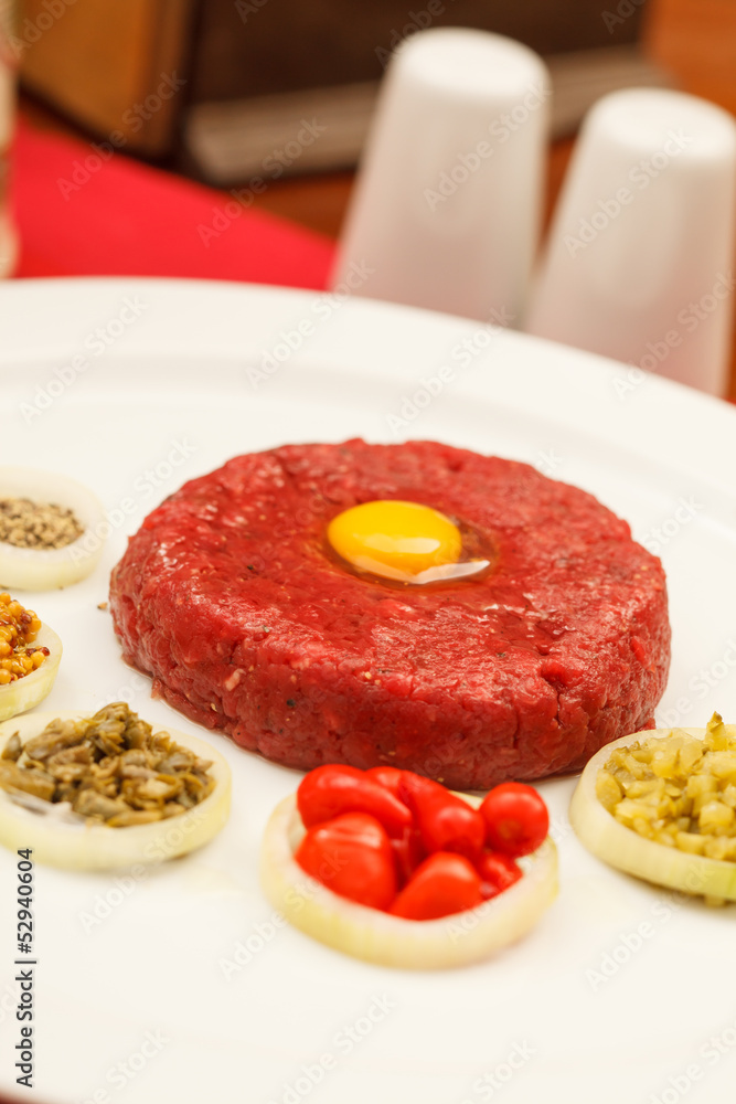 tartare on dish tartare on dish