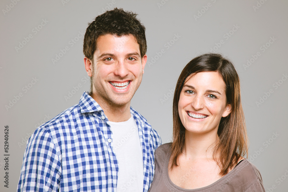 Portrait of a beautiful young happy smiling couple Portrait of a beautiful young happy smiling couple