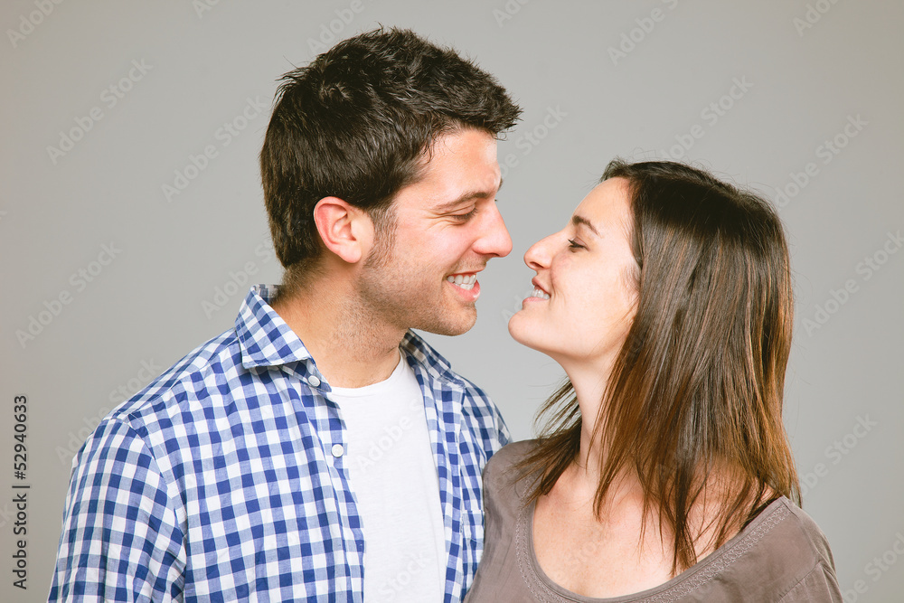 Portrait of a beautiful young happy smiling couple Portrait of a beautiful young happy smiling couple