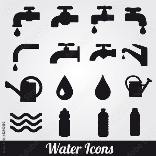 Water related icons set.