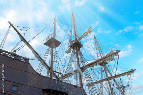 Tall ship sailing