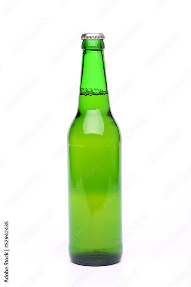 Bottle of light beer on white background. Bottle of light beer on white background.