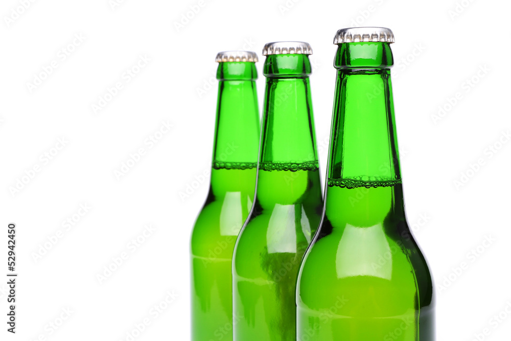 A perspective of full bottles A perspective of full bottles