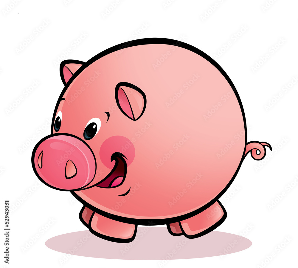Happy smiling pig Happy smiling pig