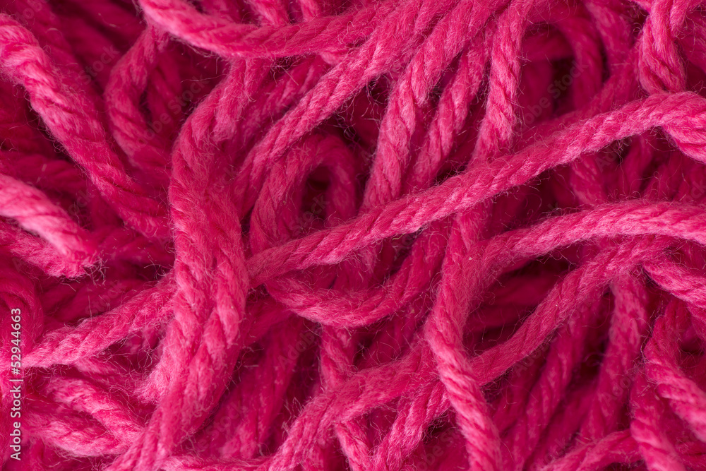 Close up of tangled red yarn Close up of tangled red yarn