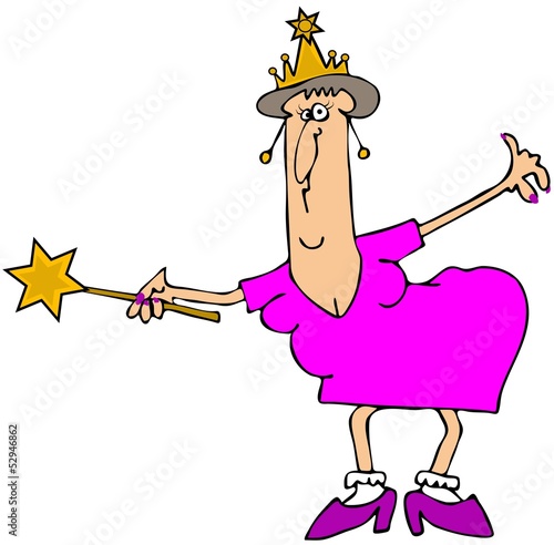 Bild auf Leinwand Chubby fairy godmother