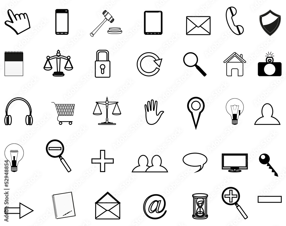 set vector of business icons for website set vector of business icons for website