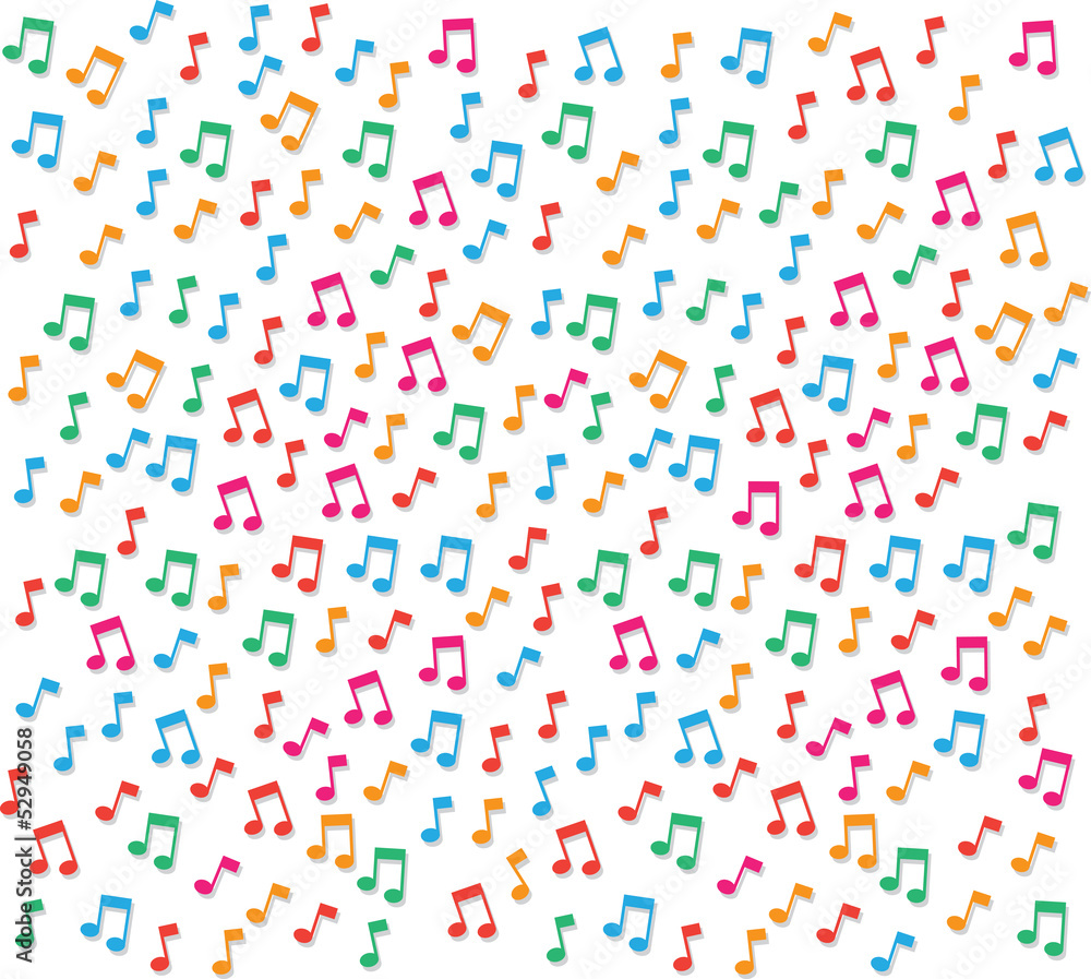 Small colorful music notes background Small colorful music notes background