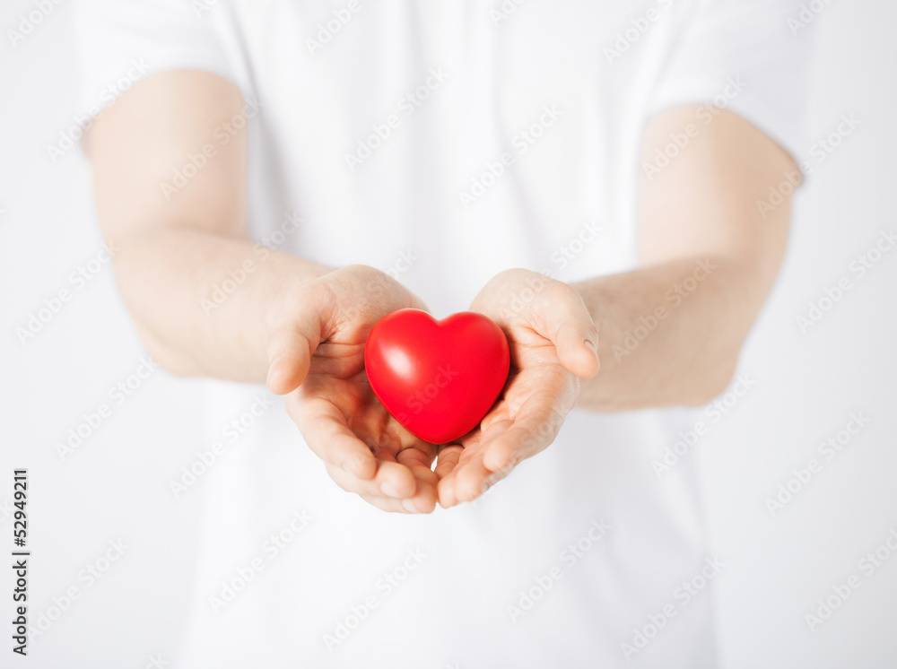 man hands with heart man hands with heart