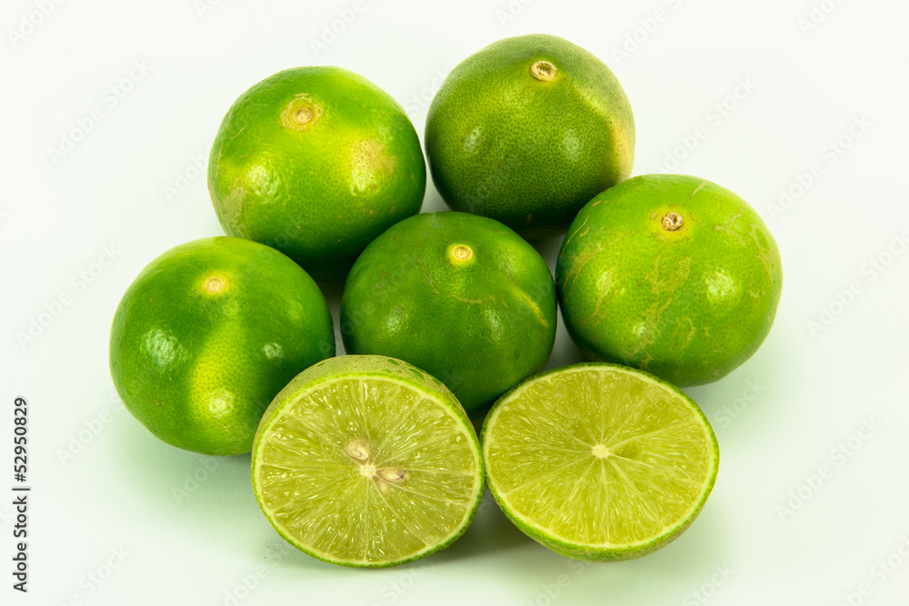 Isolated lime fruits