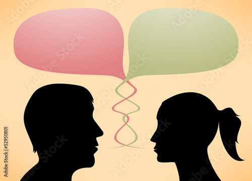 Wallpaper Mural Abstract speakers silhouettes of men and women Torontodigital.ca