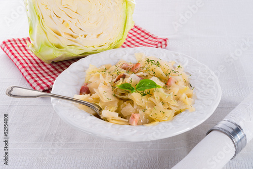 tasty braised cabbage vegetables photo