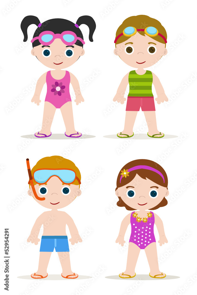 set of four swimming pool kids set of four swimming pool kids