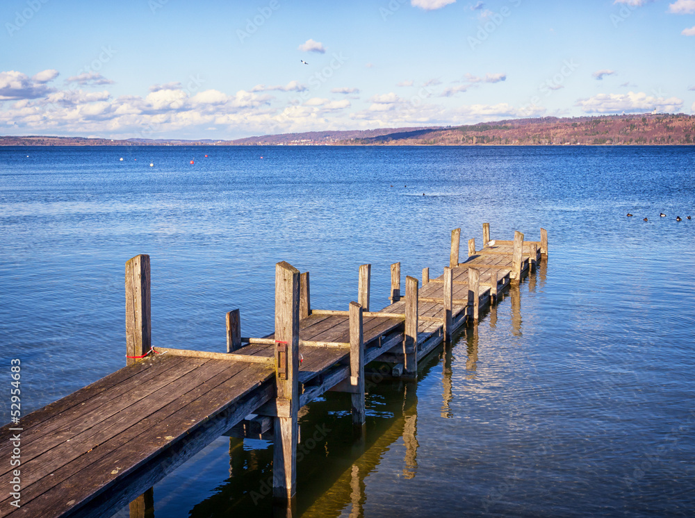 Fototapeta premium old wooden jetty