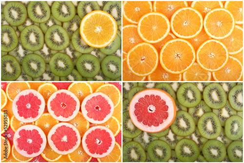 Collection of fruit backgrounds