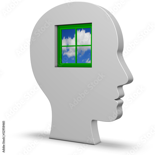 Kopf mit Fenster