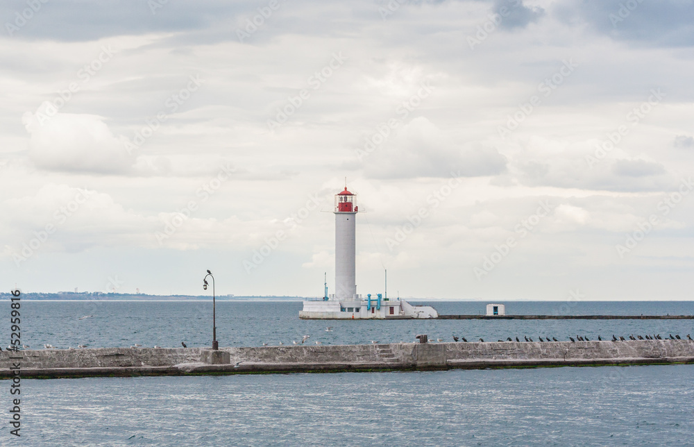 Operating lighthouse. Odessa. Ukraine. Black sea Operating lighthouse. Odessa. Ukraine. Black sea