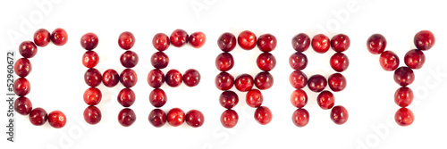 A word cherry composited from cherries