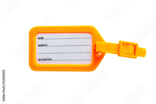tags for luggage on white background with clipping path1