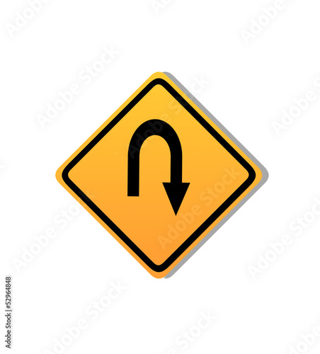 Free Download U turn Sign - GFXLoad