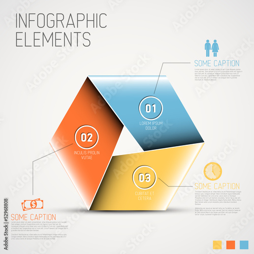 Abstract shape with Infographic