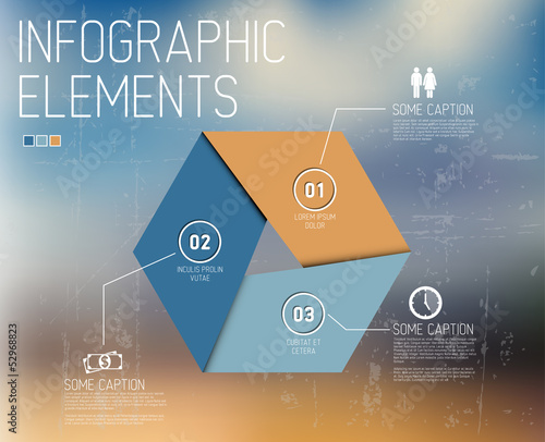 Abstract shape with Infographic
