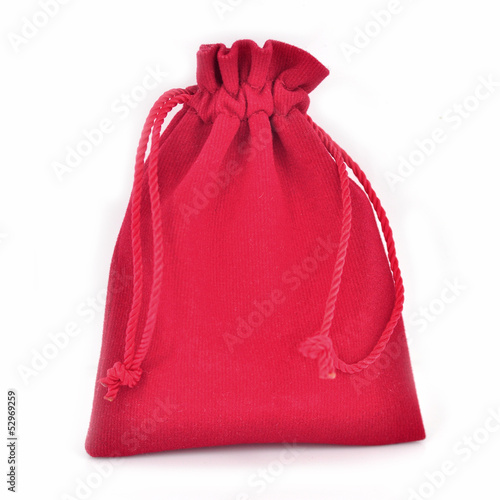 Red velvet bag