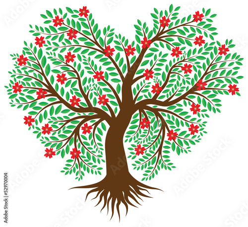 tree in the form of heart