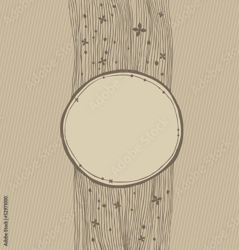 Grey round banner