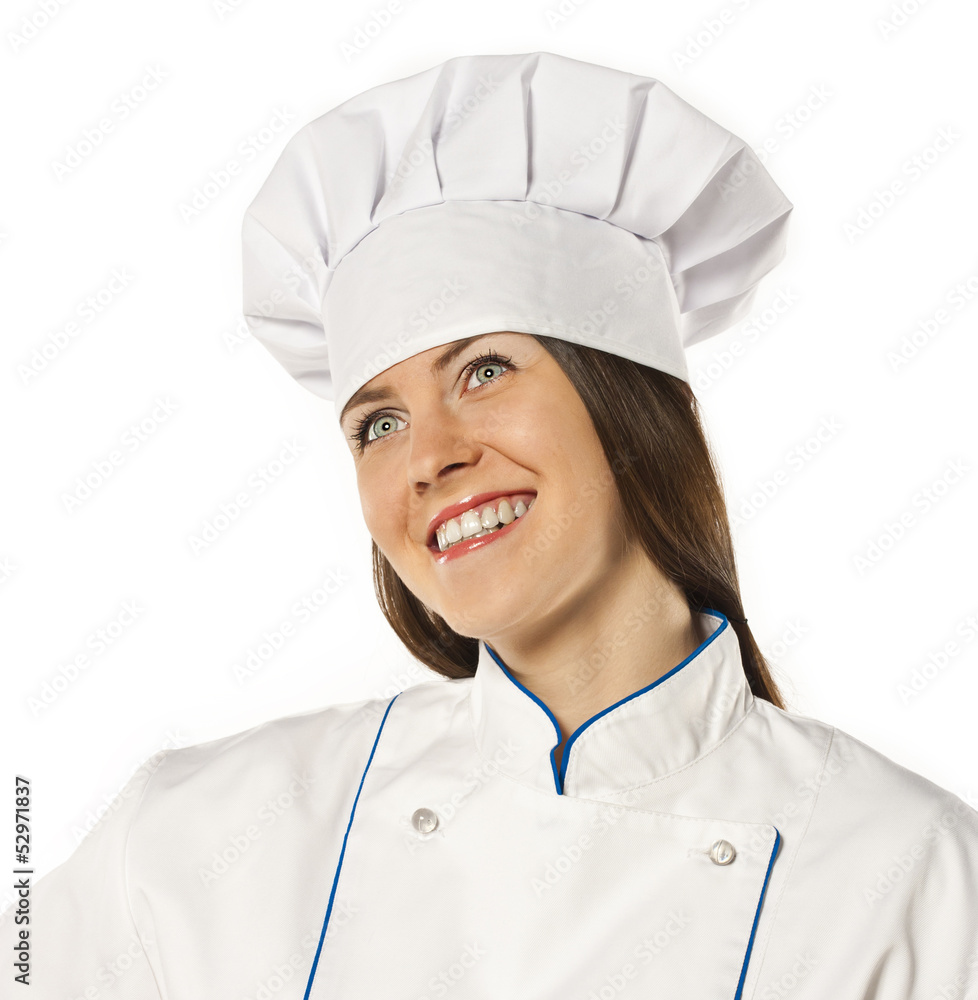 young female cook smiling young female cook smiling